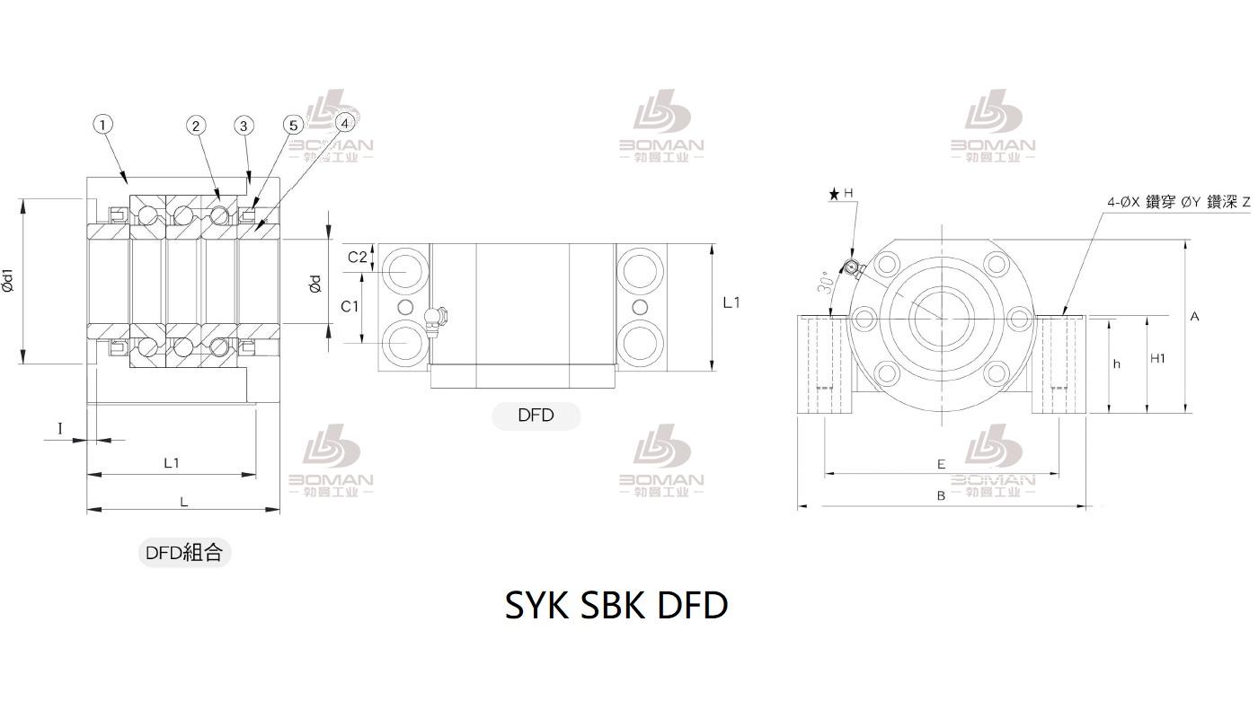 SYK MBCA15-E syk丝杆固定端和支撑端